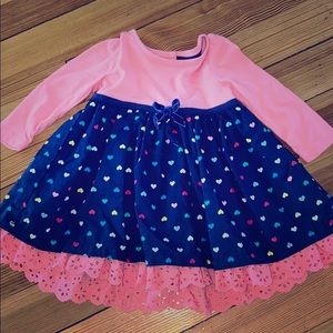 Pink and blue heart dress